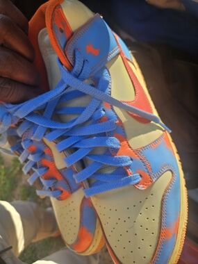 Nike Men’s Athletic Shoes - Blue, Orange, Cream